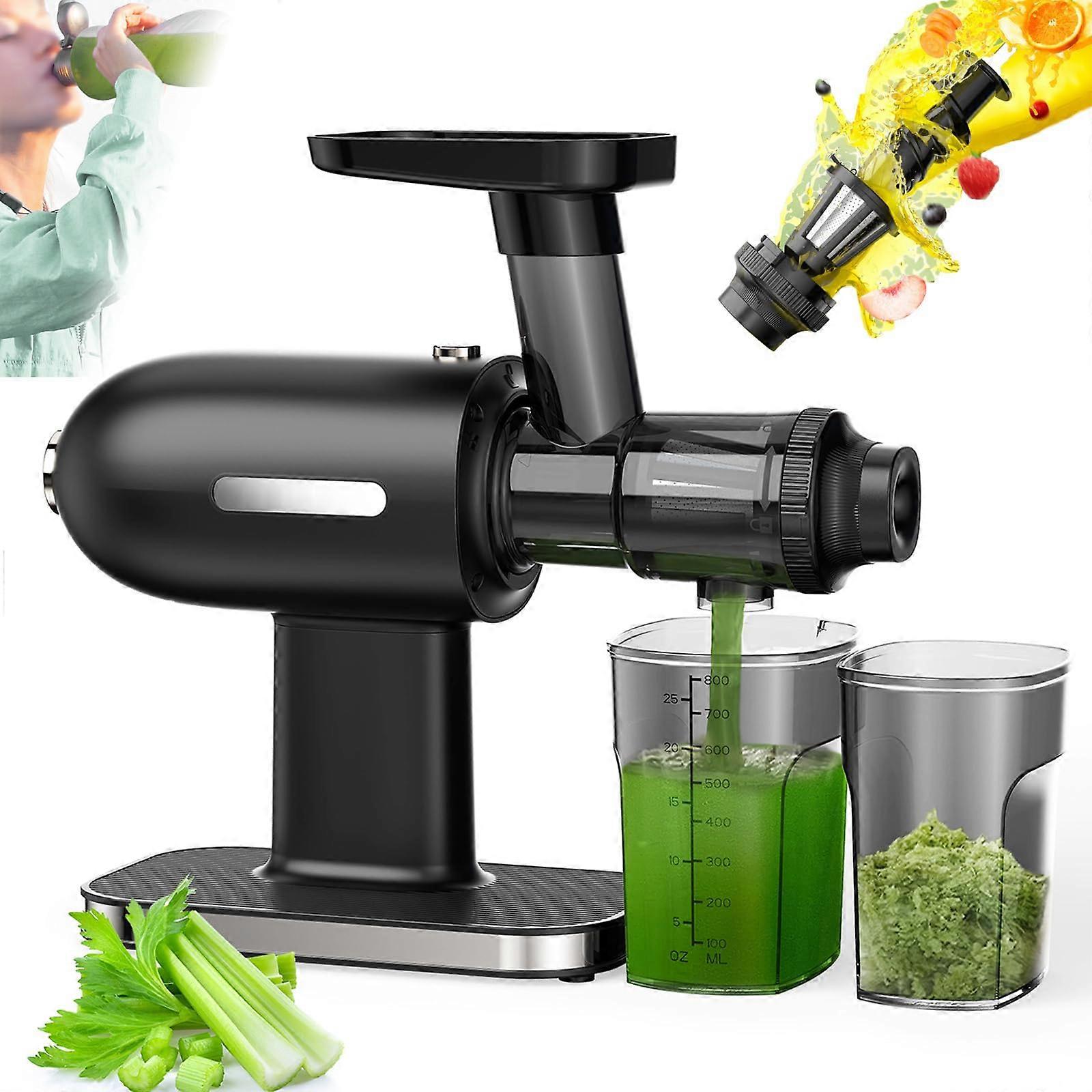 Slow-Speed Masticating Juicer 92% Yield, 150W Cold-Press, 80 RPM, 3-Filter System, 60dB Silent Motor
