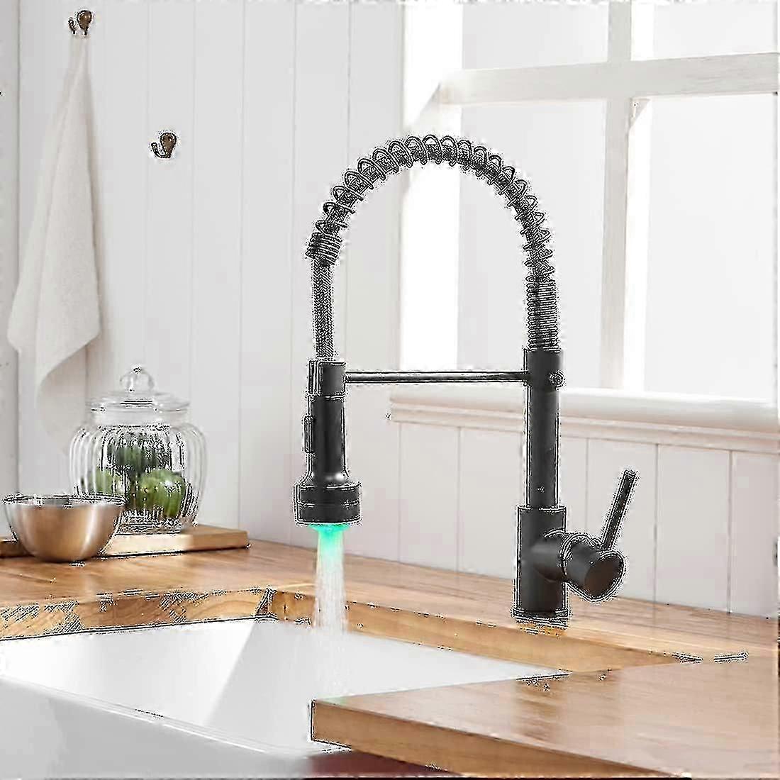 Kitchen Tap Chrome Tap Kitchen Tap With Spiral Spring 360 Swivel Sink Taps With Two Spouts High Pressure
