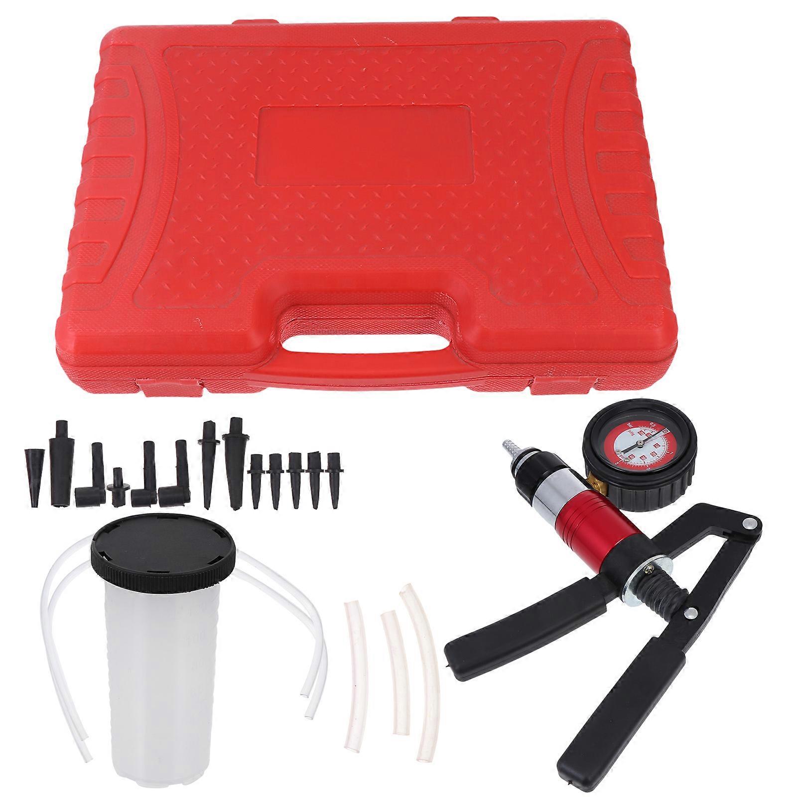 Oil Change Brake Bleeder Kit with Vacuum Gauge Fluid Pump – Accurate Oil Removal & Replacement Tool with Versatile Adapters for Home and Professional