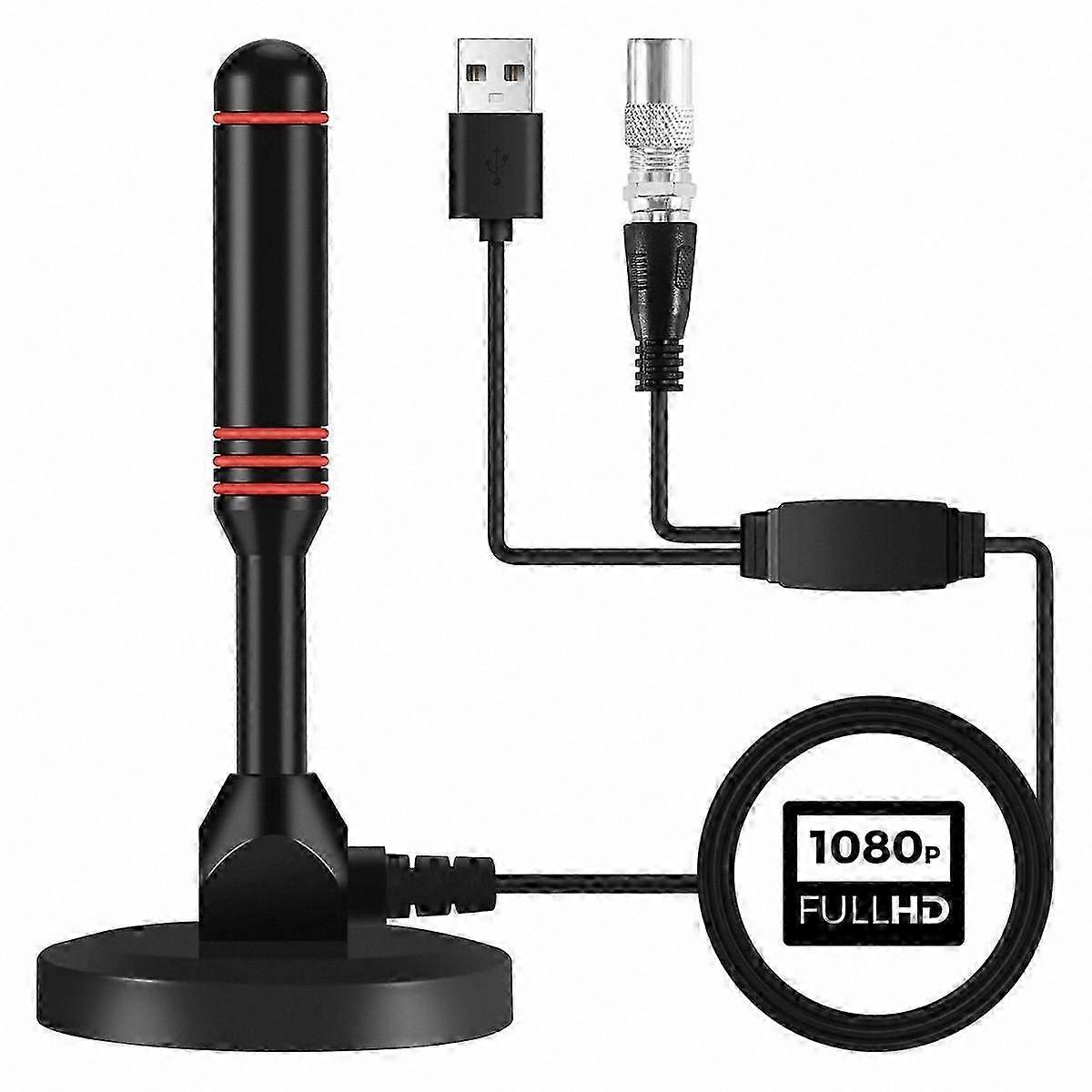 Indoor Digital Antenna for HDTV Reception with Smart Signal Technology 4K 1080P HD TV Channels Up to 130 Miles Range