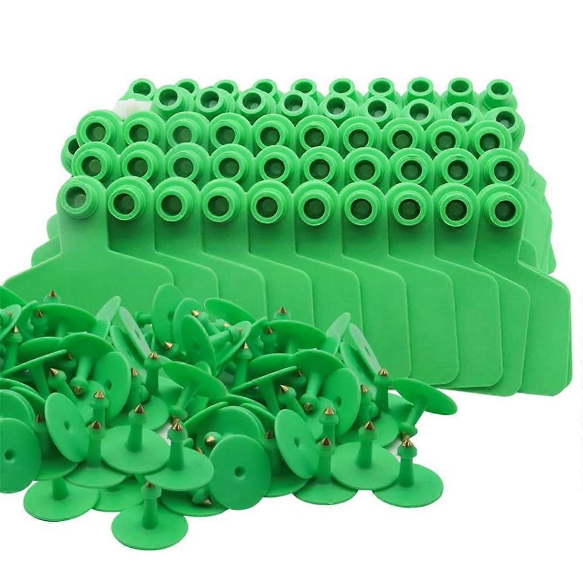 Livestock Blank Ear Tags for Cattle Cows Sheep Pig Goats, 100 Pieces TPU Animal Identification Blank