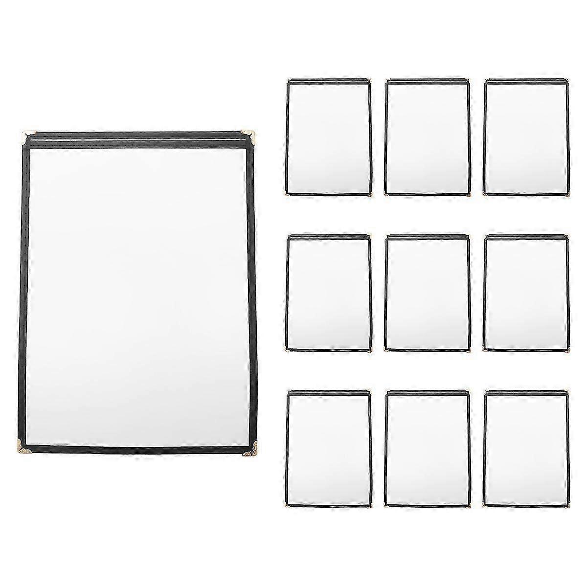 10 Pack of Menu Covers - Single Page, 2 View, Fits 8.5 x 11 Inch Paper - Restaurant Menu Covers