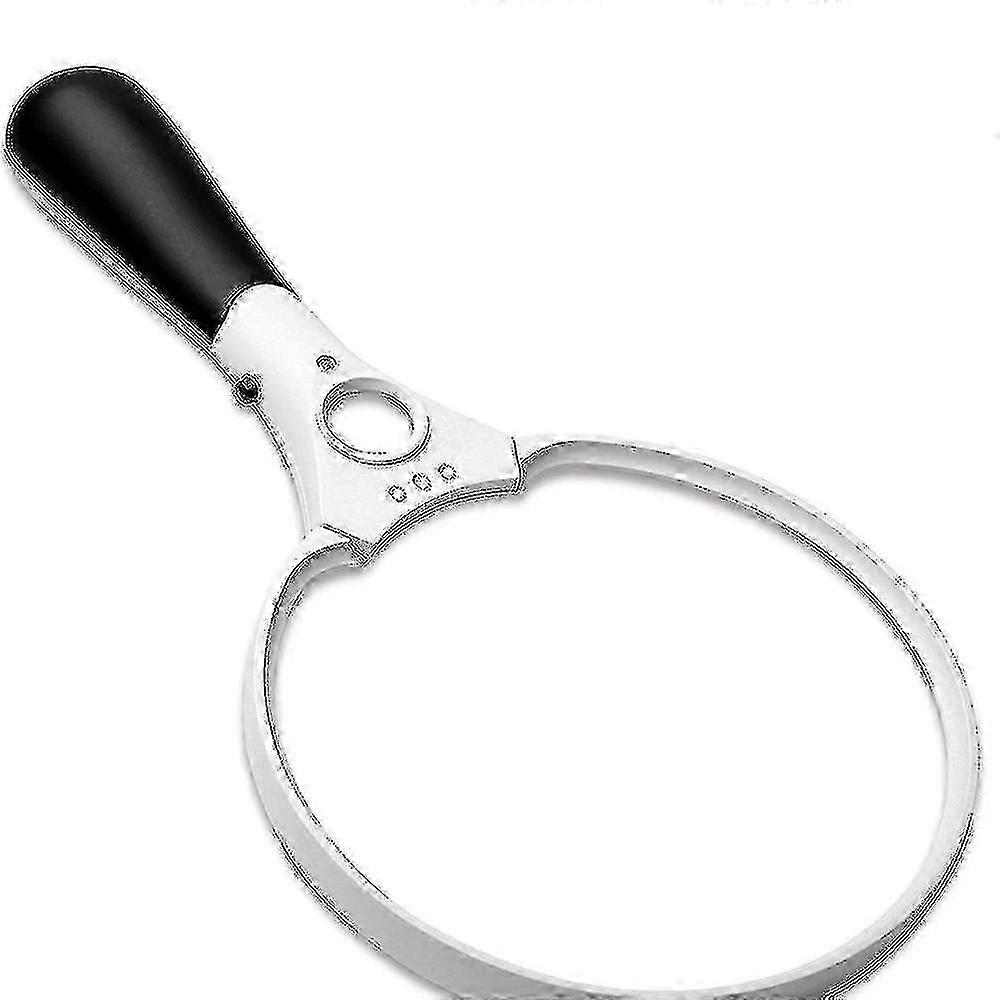 5.5 Inch Large LED Handheld Magnifier with Light - 2x 4x 10x Magnification Lens for Reading & Hobbies - Jumbo Size
