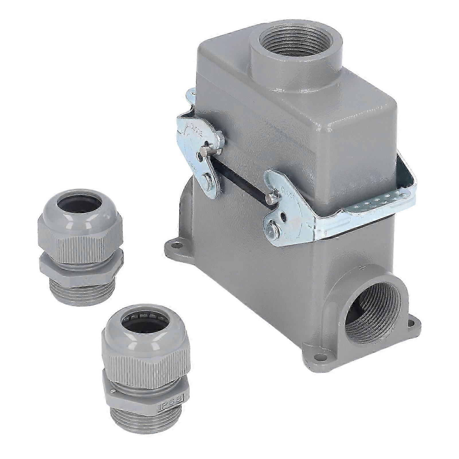 Heavy Duty Connector Rectangular Waterproof Aluminium Alloy 16A 500V HDCHE0164PG21