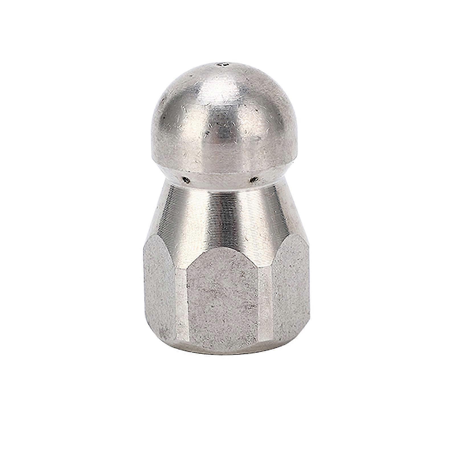 5000PSI高圧洗浄機ノズルパイプ浚渫クリーニングノズルステンレス鋼ジェッターノズルボールヘッドフロント1リア6穴G1 / 4in