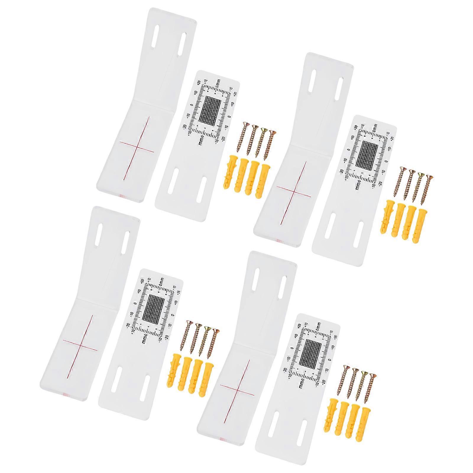 2/4Pcs Crack Gauge Ruler Accurate Crack Monitoring Record Tool Crack Measuring Instrument For Wall Deformation Multicolor