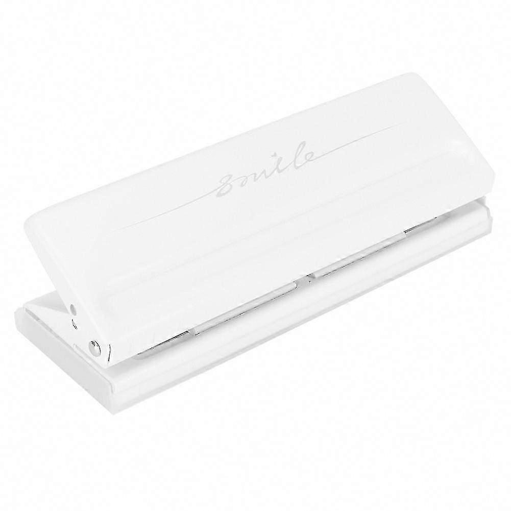 ثقب ورقي قابل للتعديل من 6 فتحات للمستلزمات المكتبية والمدرسية (أبيض)