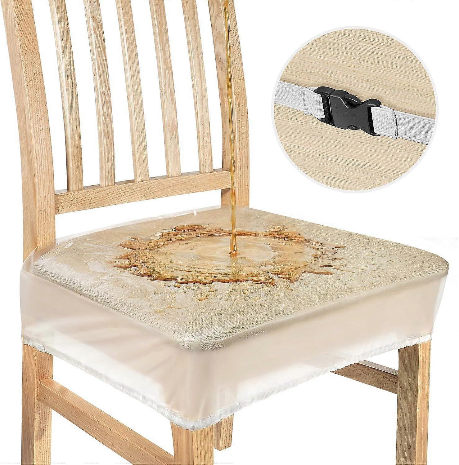 4 Pack Dinning Chair Seat Covers, Waterproof and Kitty Scratch Resistant