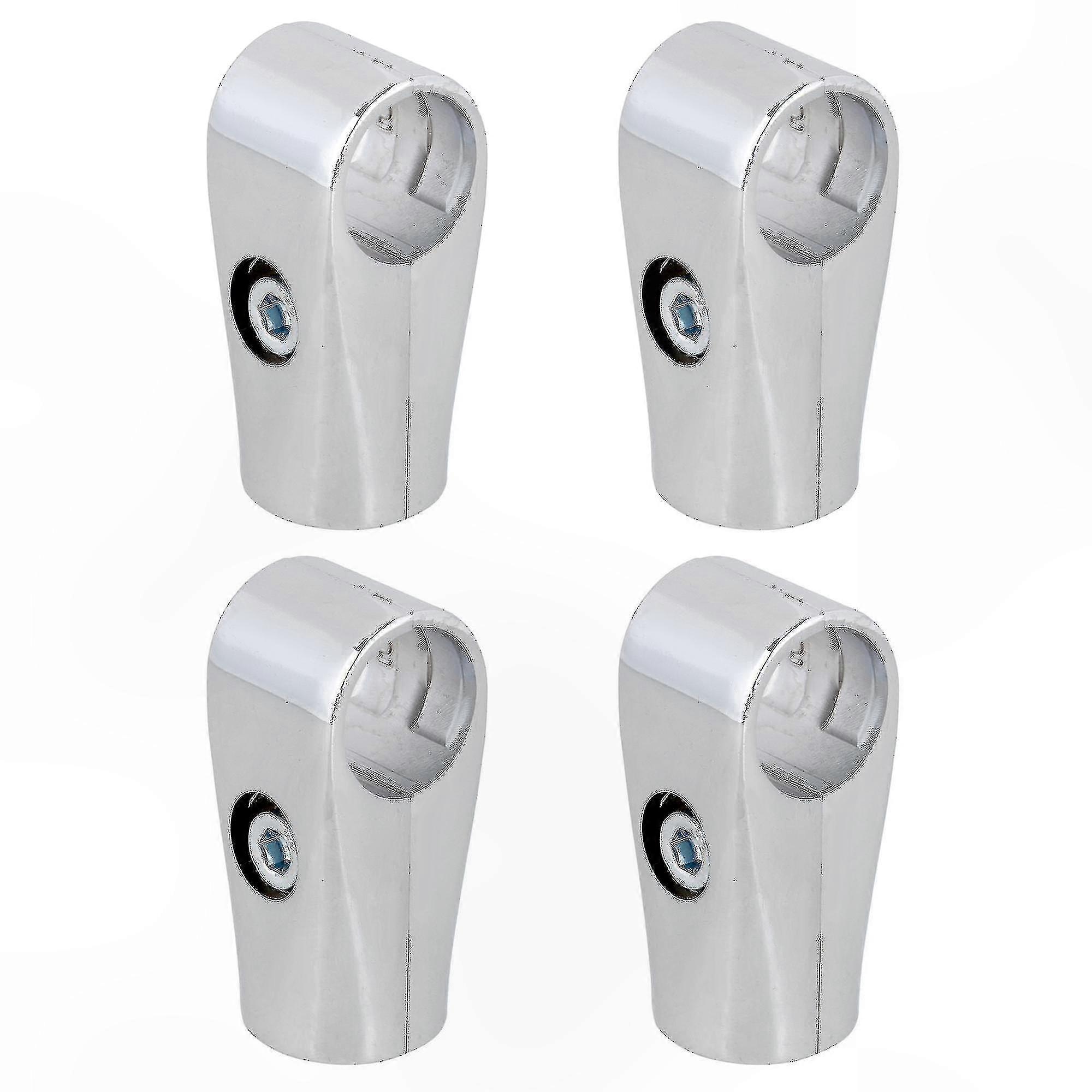 Two-Way 25mm Inner Diameter Connectors for Metal Drying Racks, 4-Pack Compatible