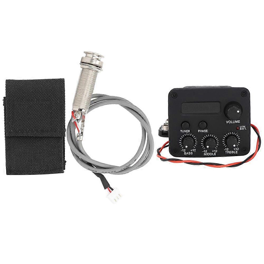 Guitar Preamplifier 3-Segment Pickup Equalizer LCD Screen Musical Instrument Accessories