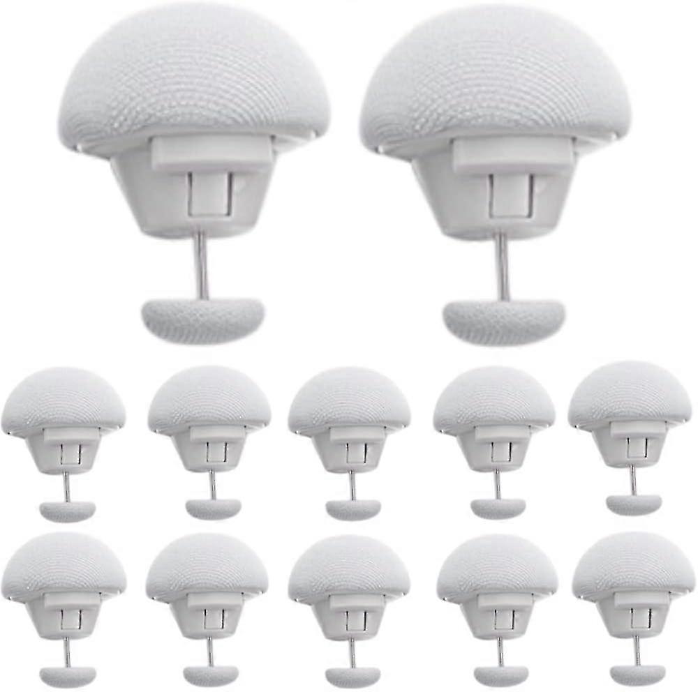 12pcs Mushroom Quilt Clips, Non-Slip Comforter Holder, Duvet Cover Fixing Pins for Blanket, Sheets – Gray