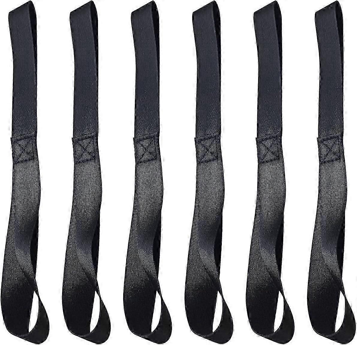 Black Soft Loop Tie Down Straps (6 Pack) 4500Lbs Breaking Strength and 1500Lbs