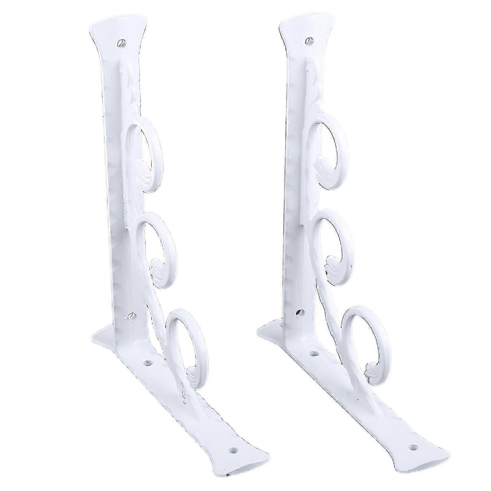 2 Pieces Right Angle Wall Mounted Brackets Metal Triangular Shelf S...