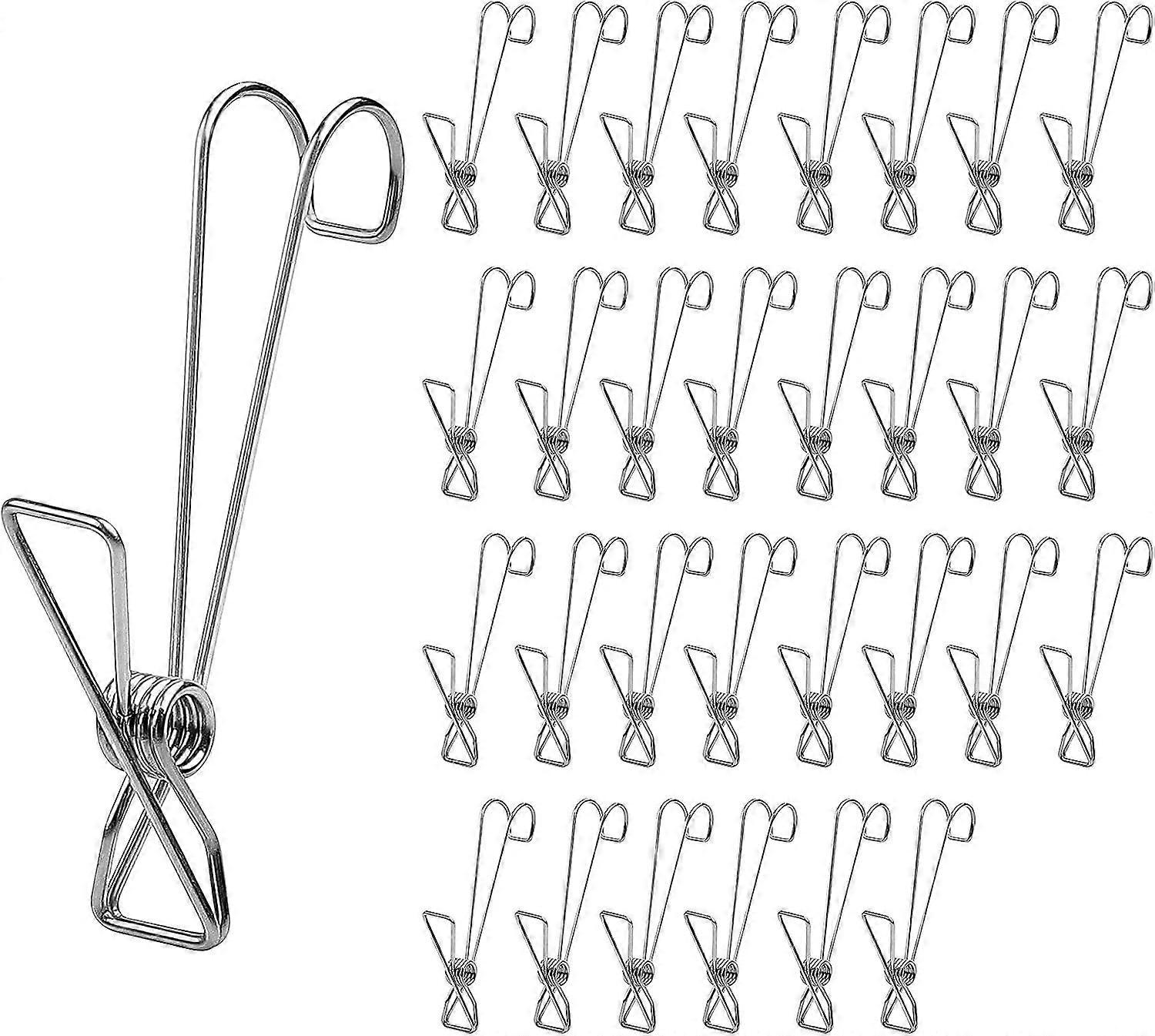 Clothespins 30 pieces multifunctional metal clips storm clips laundry