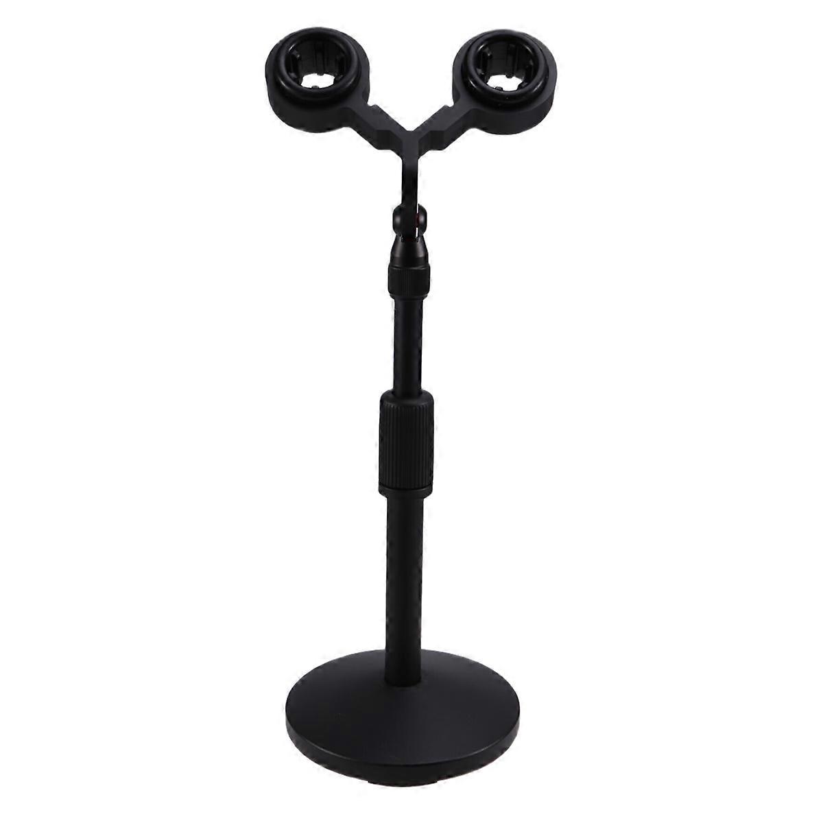 Dual Microphone Stand Kit for Universal Twin Support Shock Mount Presidential Microphone Installation