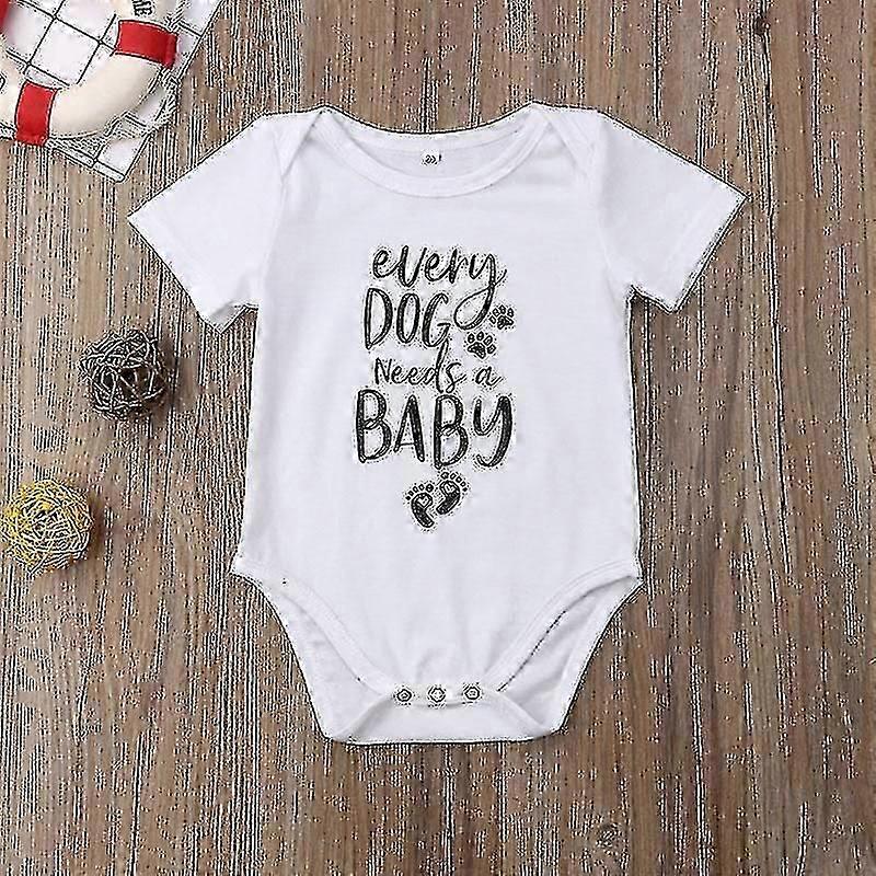 Baby One-pieces Newborn Children Kids Baby Foot Print Short Sleeve Romper Jumpsuit Outfit Summer