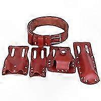 Durable 5-in-1 Tool Belt with Hammer Loop, Wrench Holder & Pockets - Heavy Duty Work Gear for Professionals