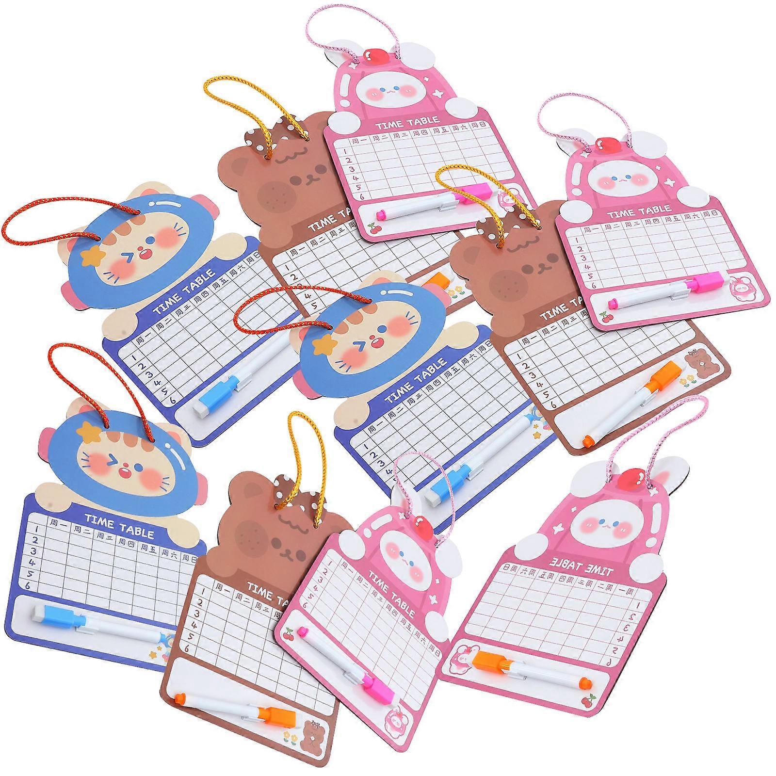 Erasable Writing Board for Kids Children Double-Sided Drawing Board 10Pcs