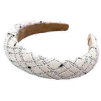 Moda Clássico Preto e Branco Xadrez Antiderrapante Hairband para Meninas Mulheres Partido Cabelo Accesso