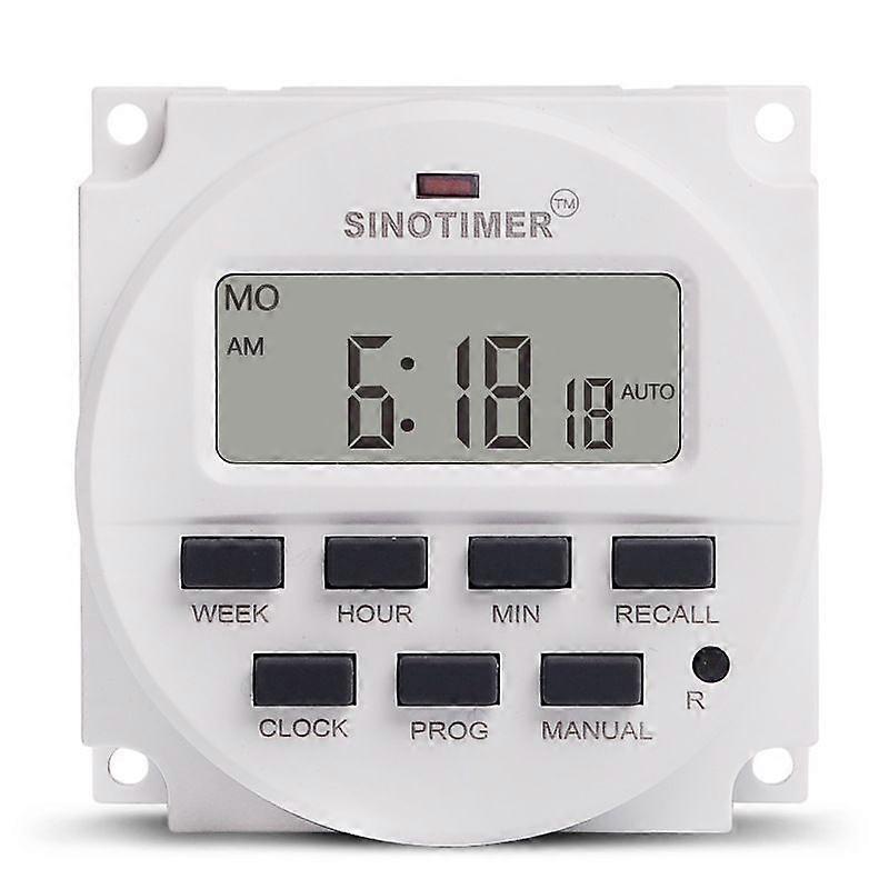 15.98 Inch LCD Digital Timer 12V DC 7 Programmable Time Switch TM618N-4