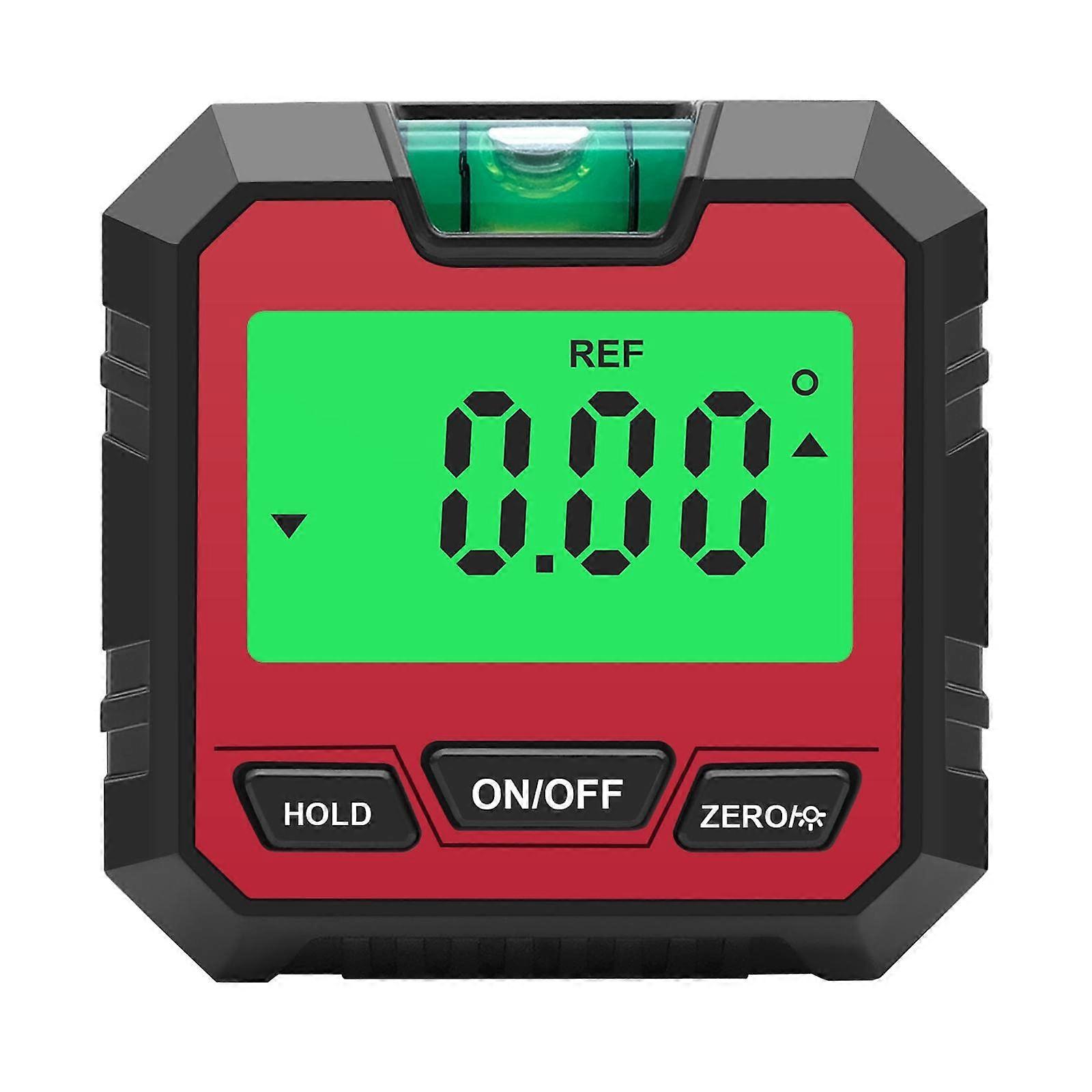 Digital Level Angle Gauge Backlit LCD For Masonry Blister Pack Black Red