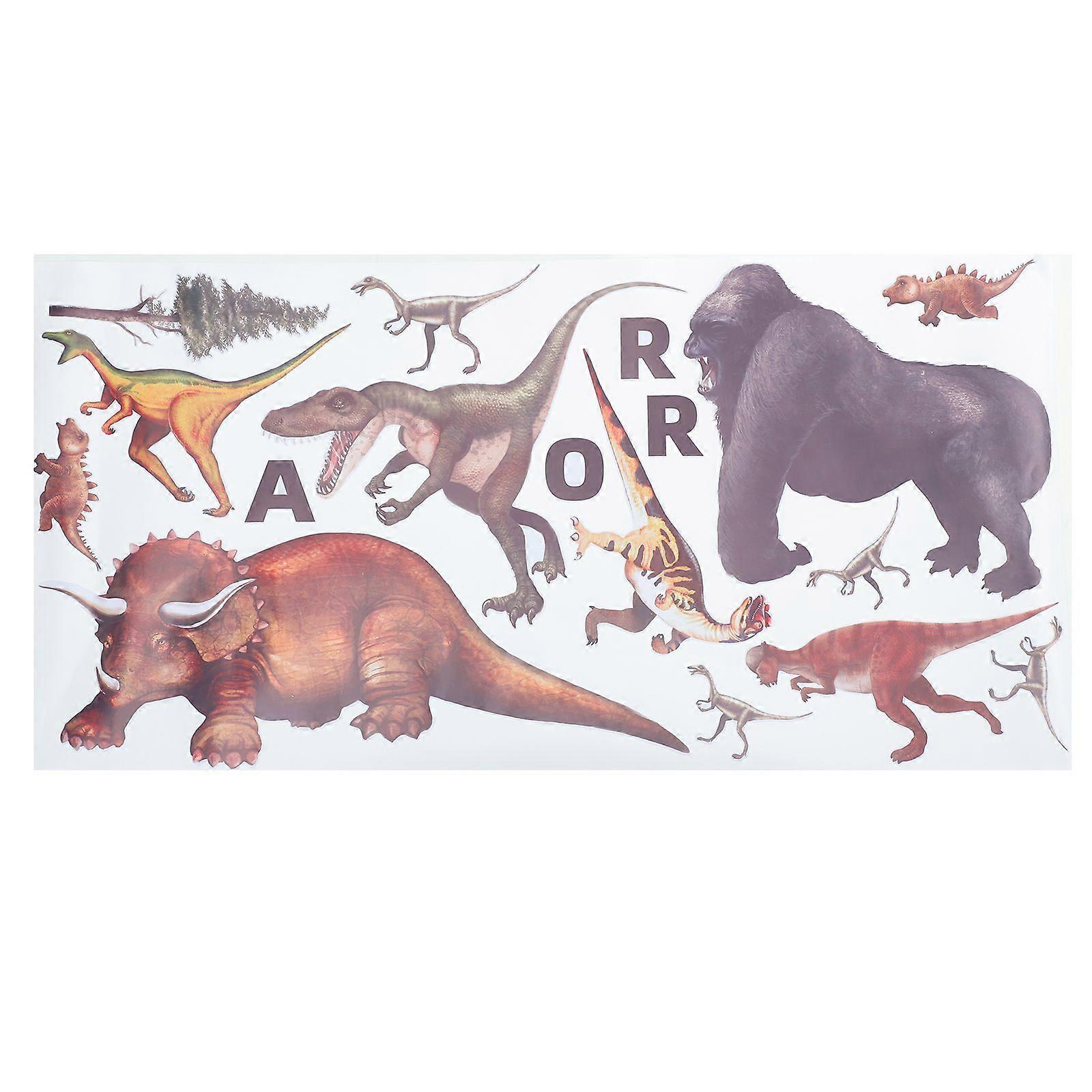 1 Sheet Dinosaur Wall Decal Dinosaur Decoration Dinosaur Pattern Window Cling Accessory