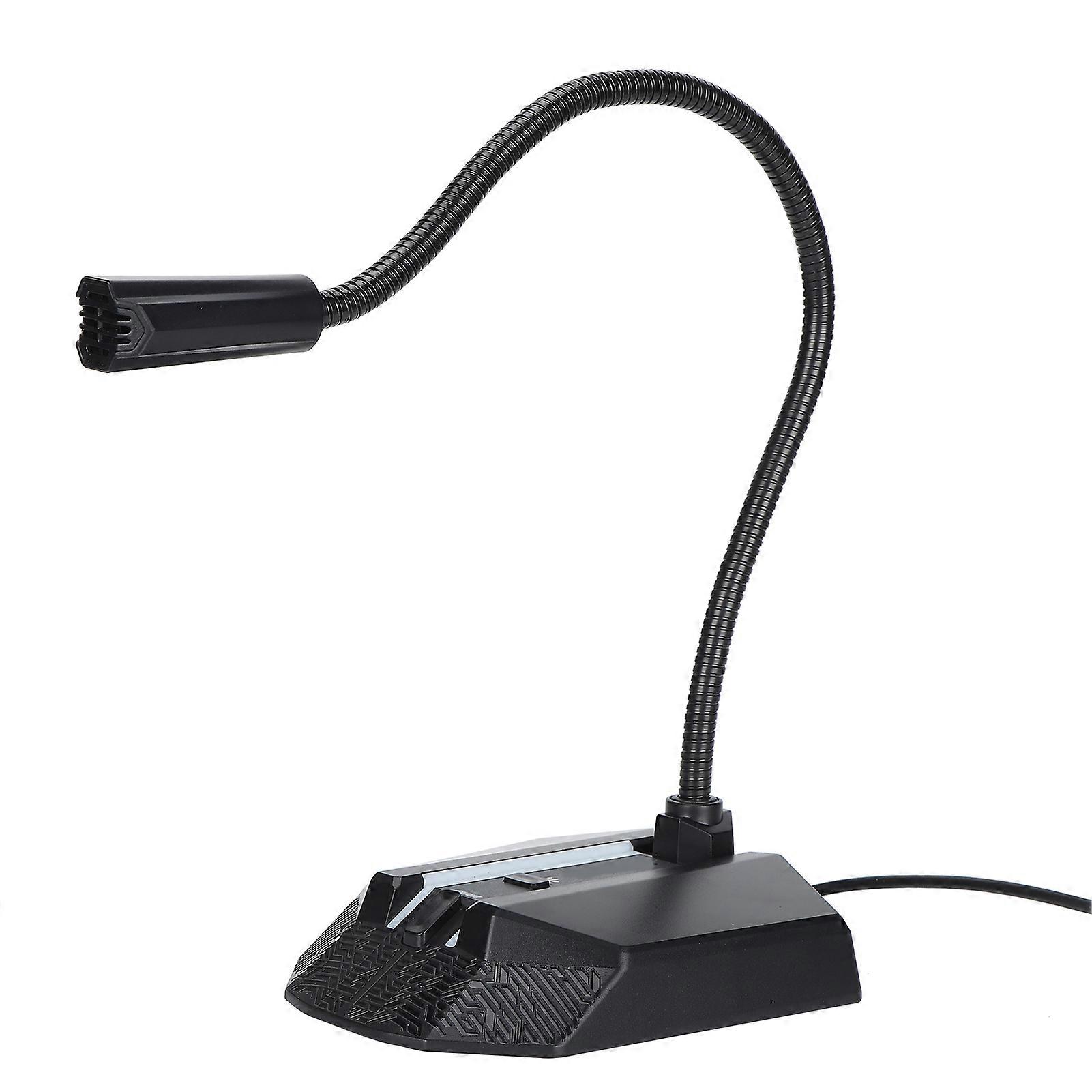 TSP-202 Computer Microphone Black RGB Light 2M Cable Gooseneck