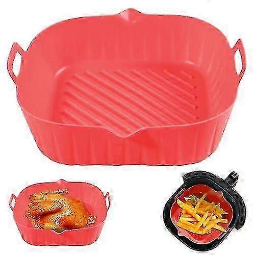 Air Fryer Baking Pan with Silicone Pot & Non-Stick Baking Basket - Reusable Liners for Oven & Microwave