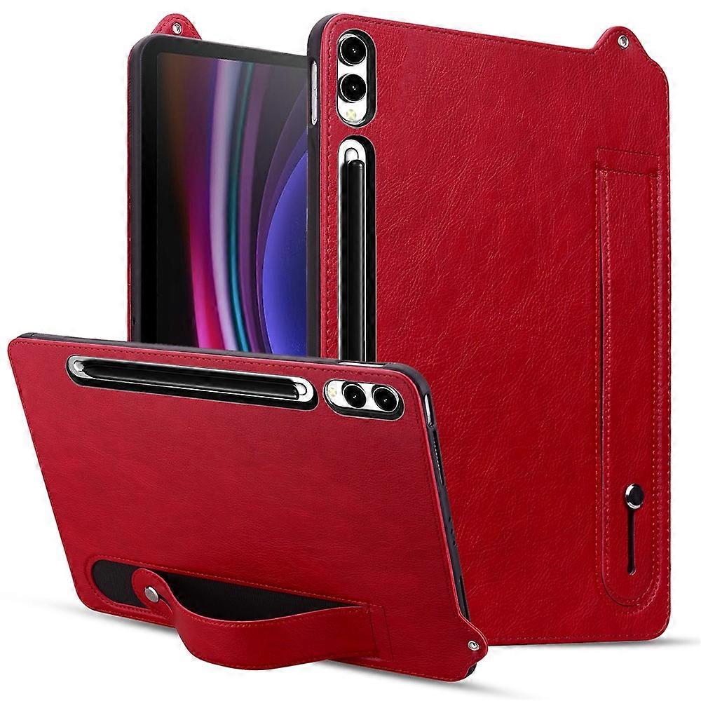 Δερμάτινη θήκη συμβατή για Samsung Galaxy Tab S11 Ultra / S10 Ultra / S9 Ultra / S8 Ultra Hand Strap Kickstand Tablet Cover