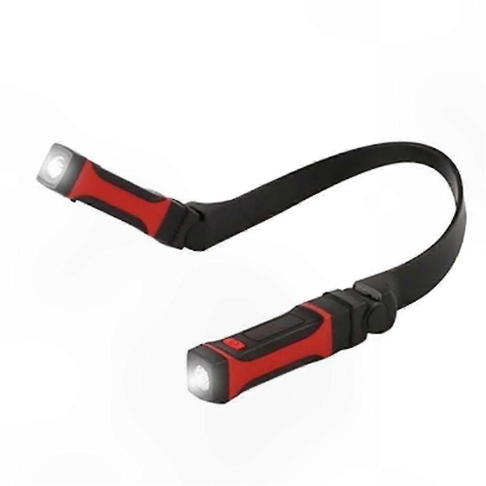 Adjustable Hands-Free LED Neck Light for Reading, Camping, and Night Use with USB Charging Capability