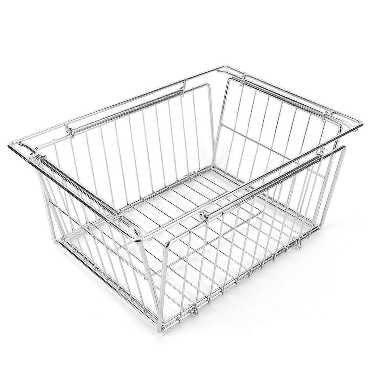 Camping Drain Basket Stainless Steel Camping Storage Basket Multifunctional Folding Basket for Table Side Expansion Rack