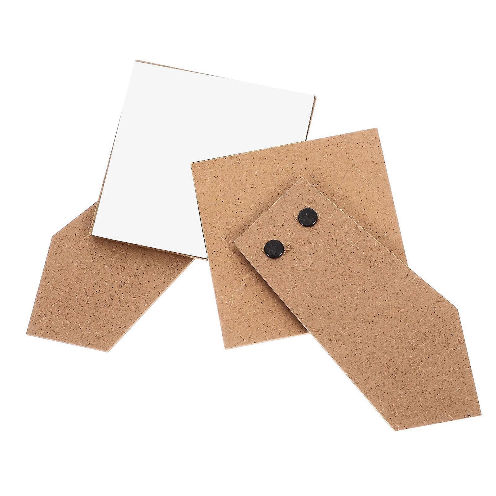 4Pcs Cardboard Easel Back for Picture Frame with Self-Adhesive Light Brown