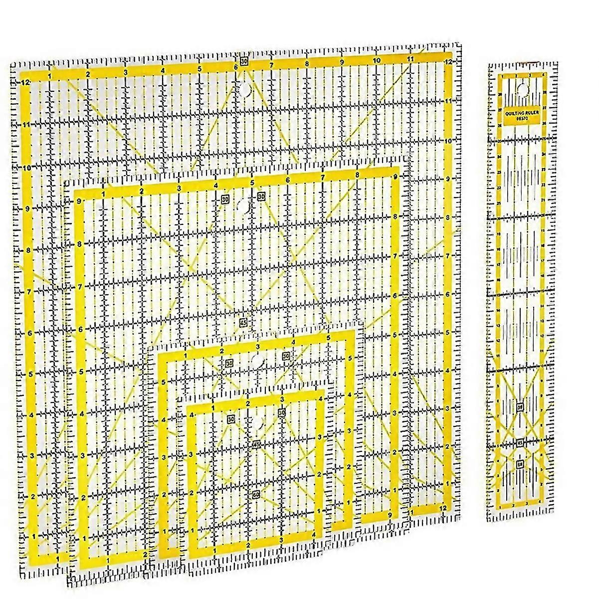 For 5 Pack Acrylic Quilting Ruler Square Acrylic Quilter Ruler