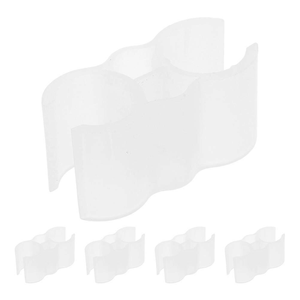 Double Tube Clamp Broom Handle Adapter for Pipe Connector 5Pcs Plastic Fastening