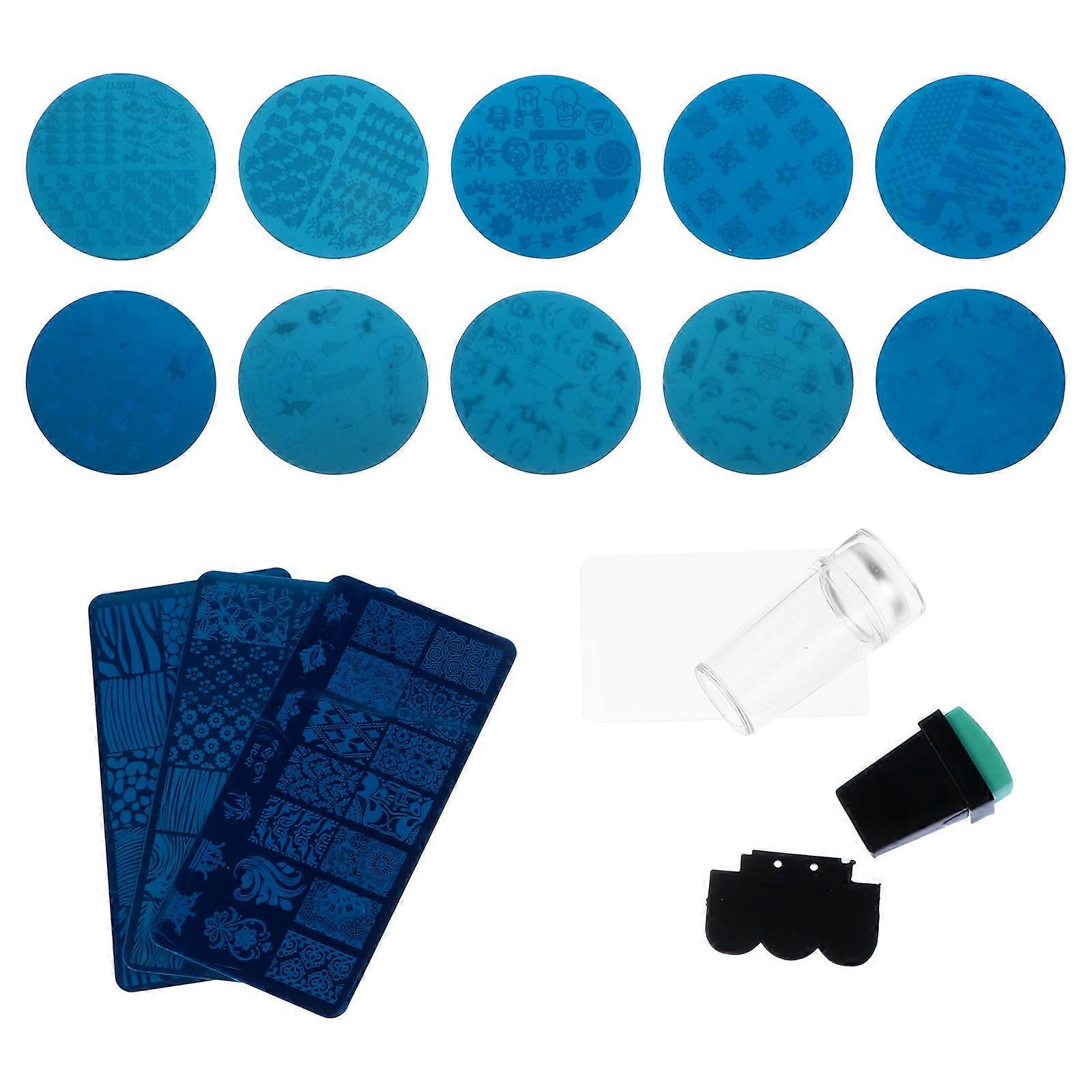 Stainless Steel Nail Stamping Plates for Decoration 13Pcs Creative Pattern Stencils