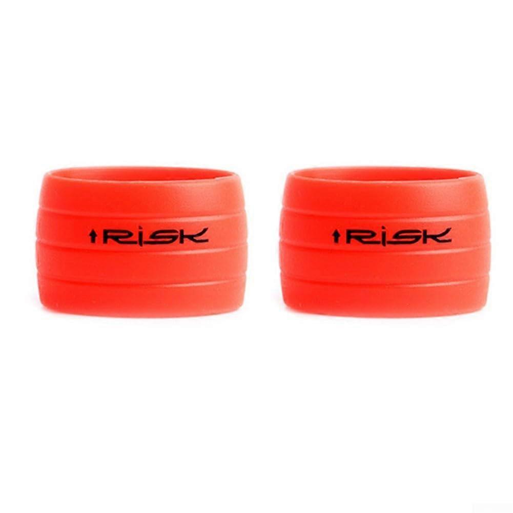 Silicone Bar End Retainers For Bike Handlebar Tape 2 Pack Non Slip Red For Road And Mountain Bikes Waterproof Elastic
