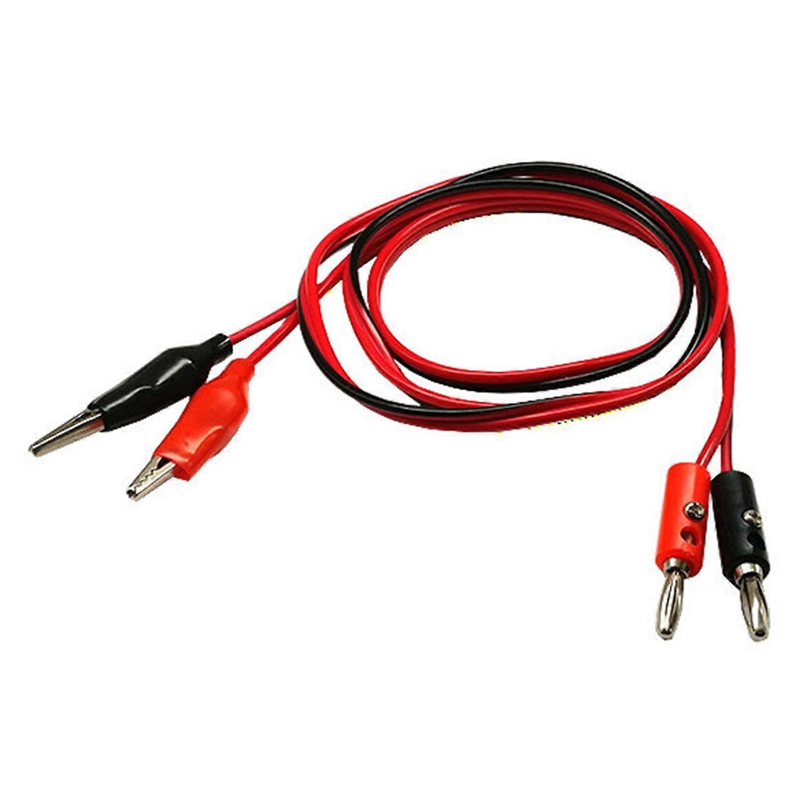 Banana Plug To Alligators Clip Leads, 2Piece, DoubleEnd Test Wires For Multimeter, Universal Clip Probes