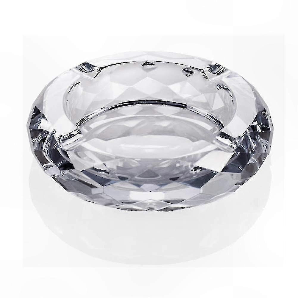 Clear Glass Ashtray with  Design for Smoking Enthusiasts