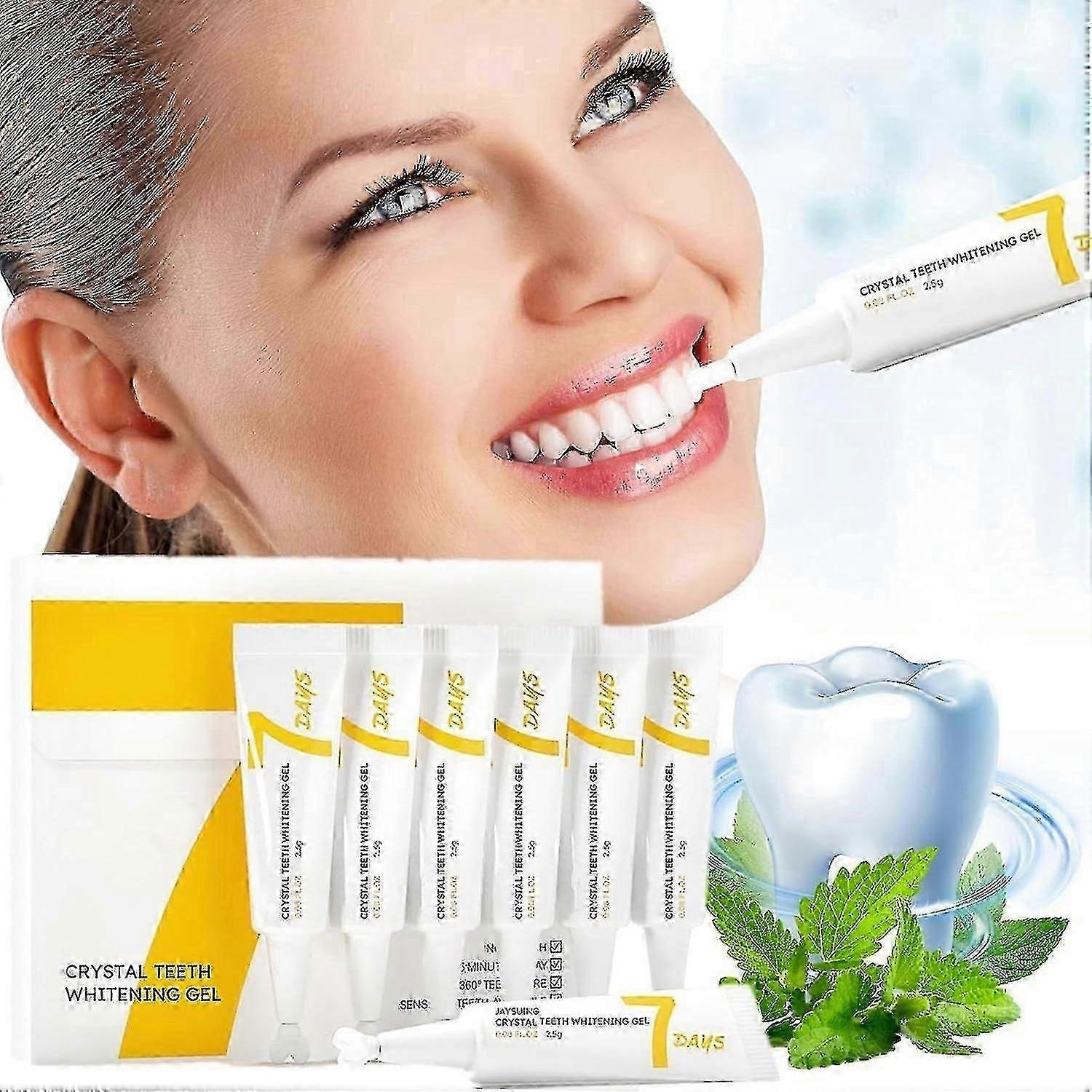 7 ημέρες Crystal Teeth Whitening Gel, Ορός λεύκανσης δοντιών, Αντιμικροβιακό τζελ θεραπείας ούλων, Fresh Breath Deep Cleaning Teeth Whitening