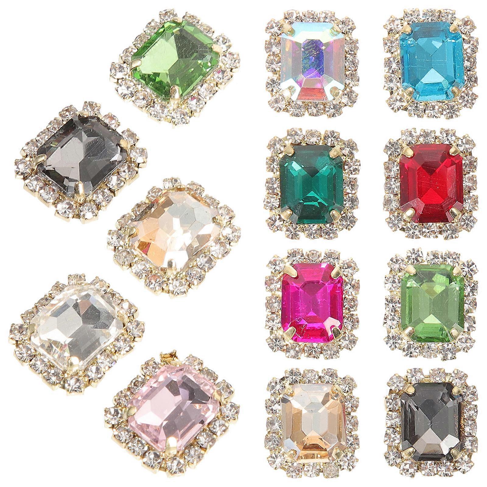 Water Drill Accessories Claw Rhinestones for DIY Use 20Pcs Assorted Color