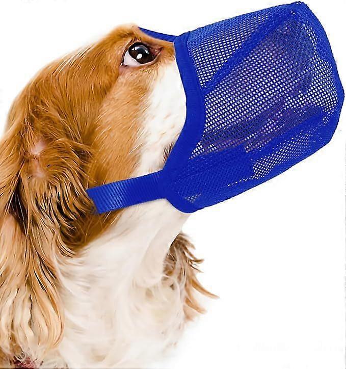 Soft Mesh Dog Muzzle for Small to Large Dogs, Breathable & Adjustable, Prevents Biting, Chewing, Scavenging, Allows Panting & Drinking