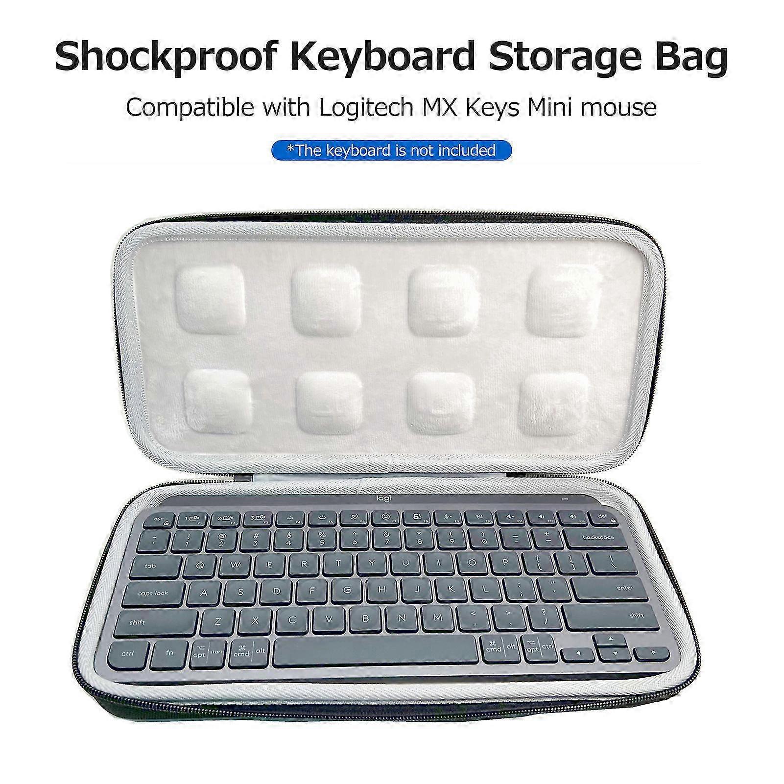Wireless BT Storage Bag Wear-resistant Shockproof Keyboard Protective Case Compatible with Logitech MX Keys Mini 2025