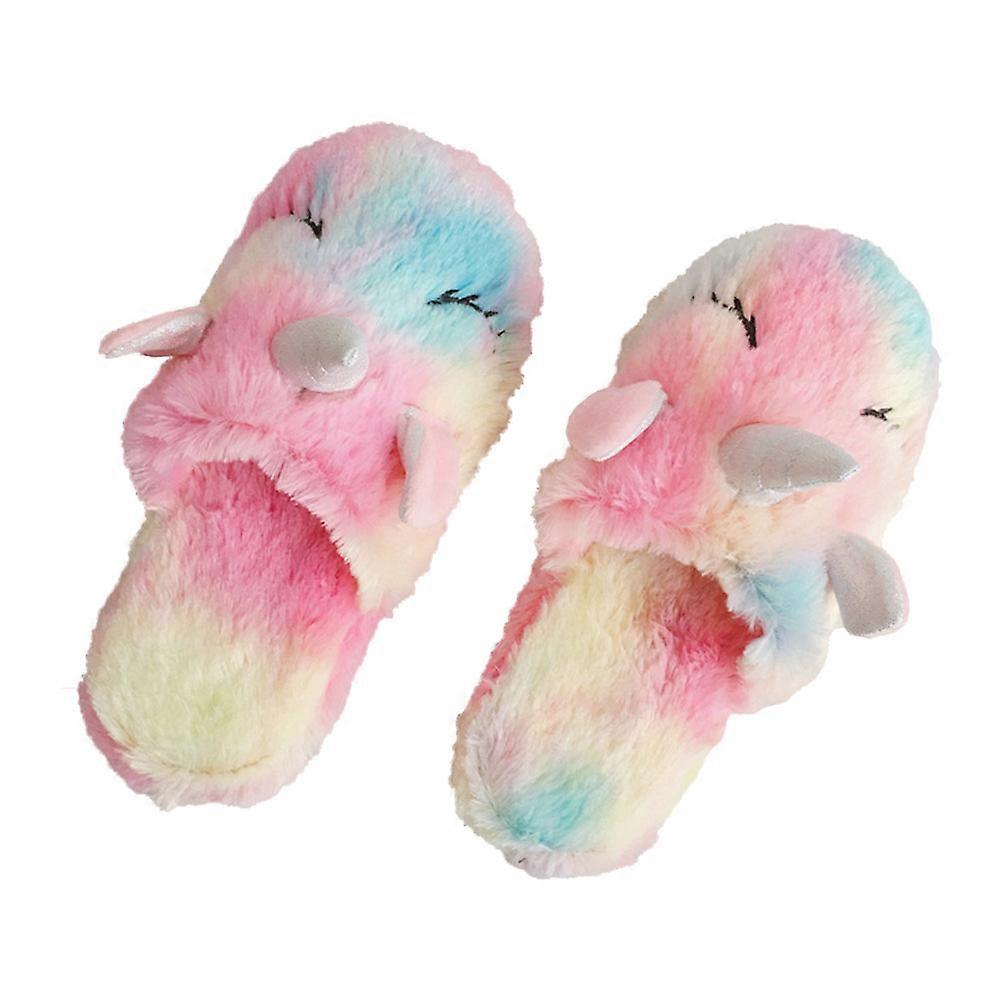 Plush Unicorn Slipper Cotton Slipper for Wearing Keep Warm