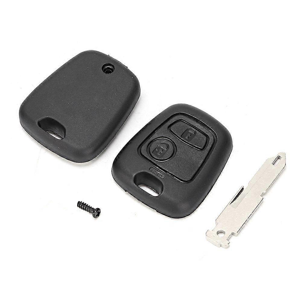 2 Buttons Key Shell Car Key Case Cover Replacement Accessory Fit for Peugeot 206 306 307