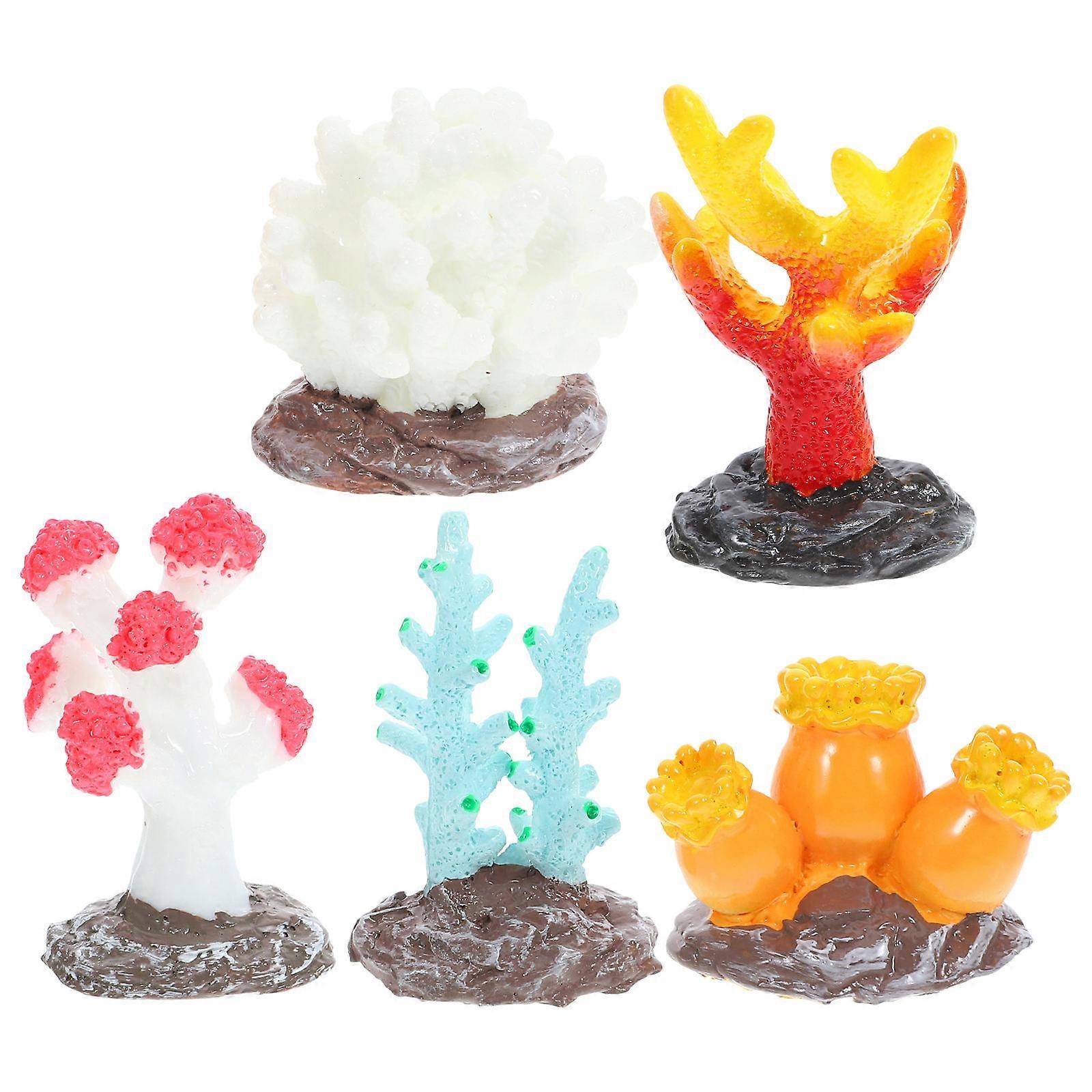 Artificial Coral Plant Resin Decoration for Fish Tank 50Pcs Random Style