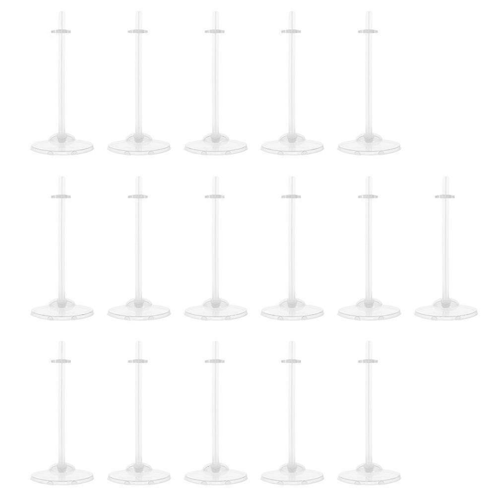 Doll Support Brackets Plastic Stands for Decor 16Pcs Transparent Doll Holders
