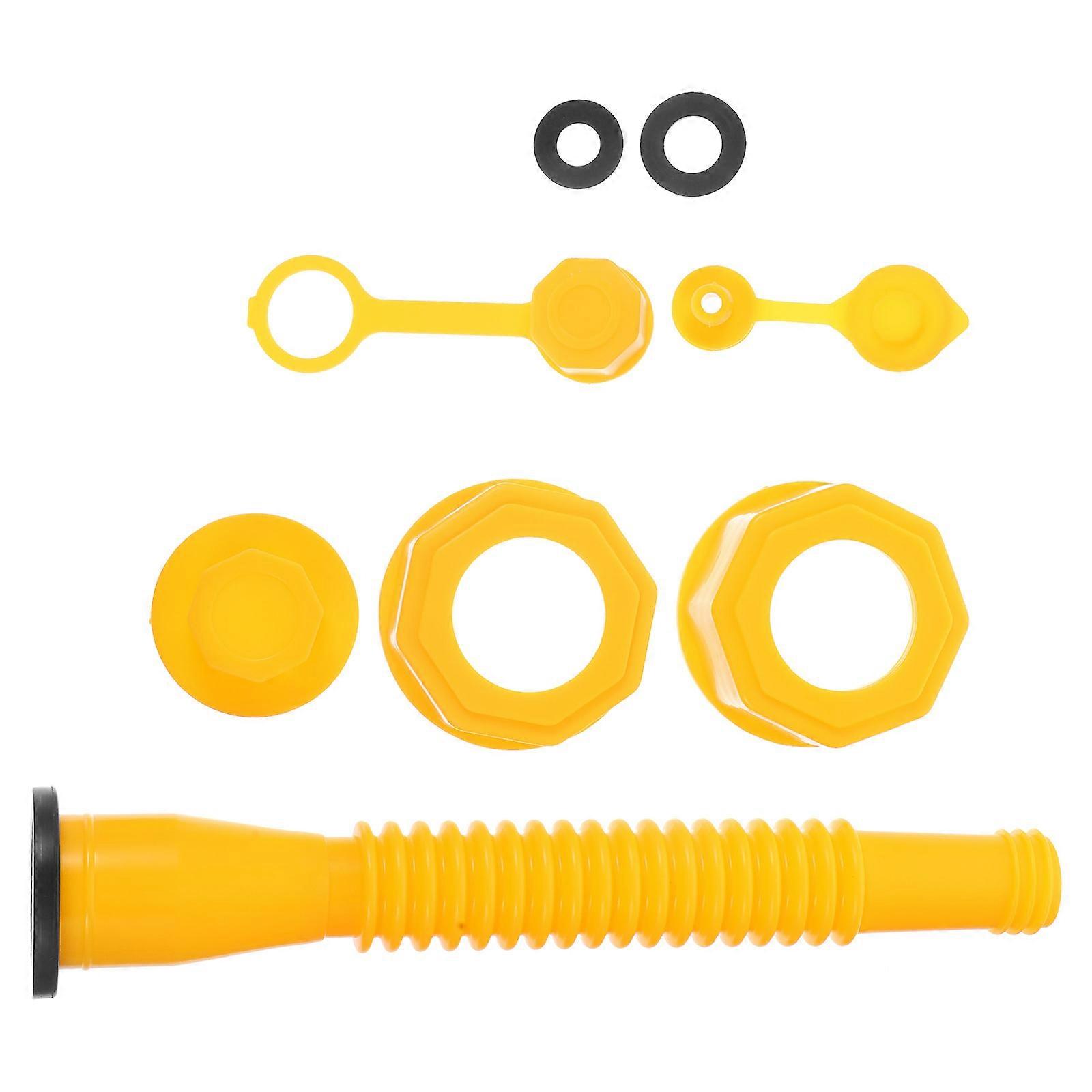 Fuel Can Spout Plastic Replacement Kit 5Sets for Convenient Gas Filling