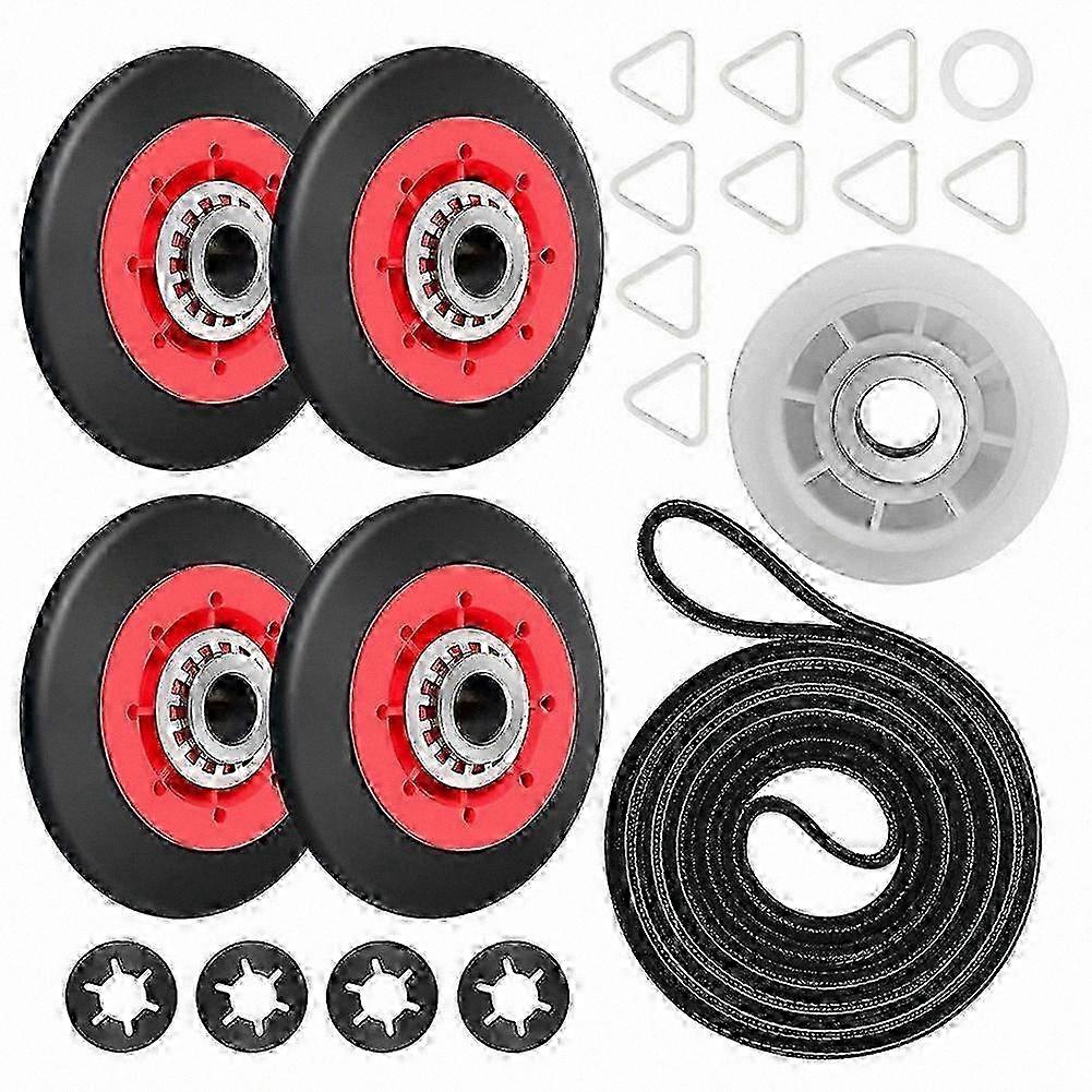 Dryer Drum Roller Repair Kit - Compatible with WPW10314173 Replacement Part