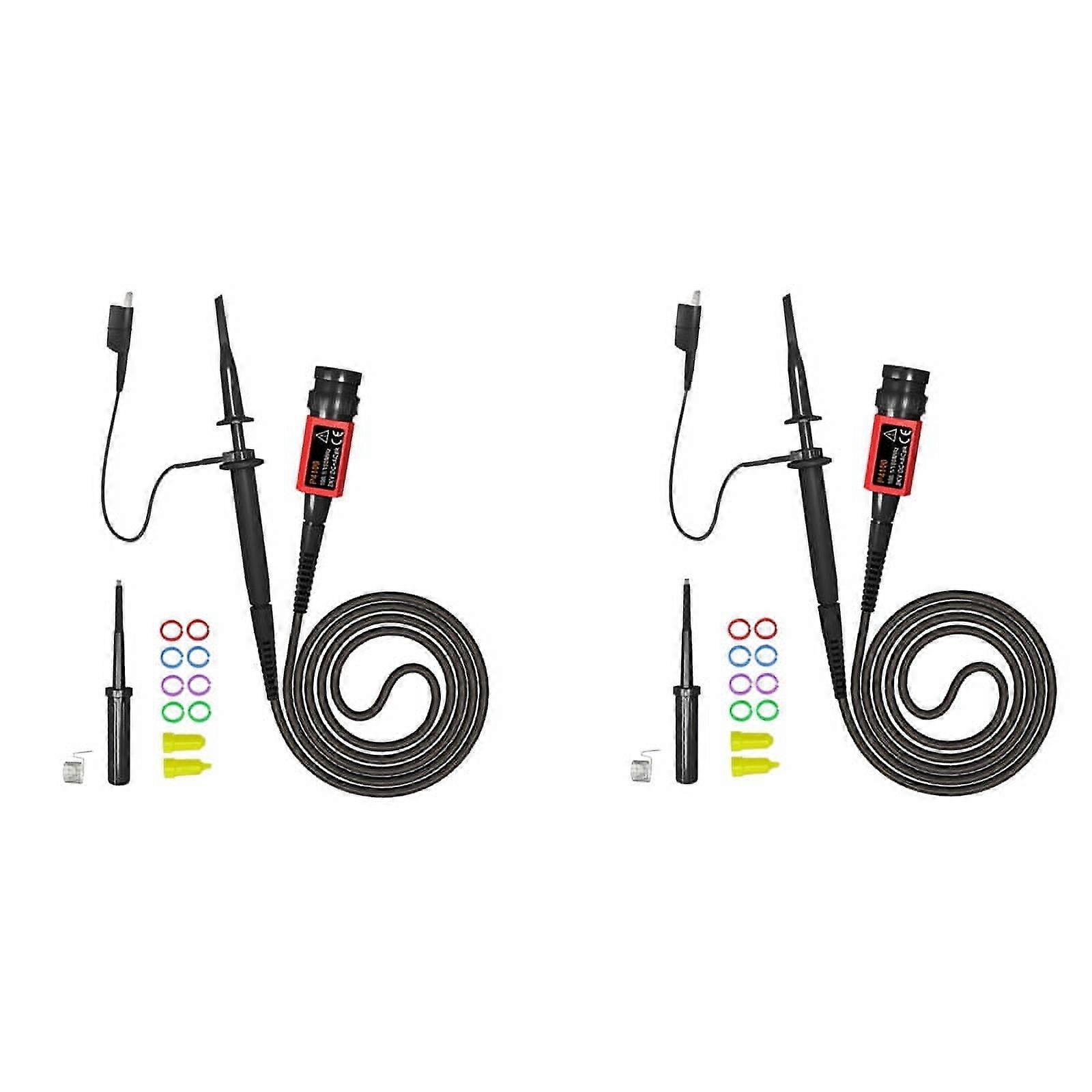 2X P4100 Oscilloscope Probe 100:1 2KV High Voltage 100MHz BNC Connector for Oscilloscope Adjustable Attenuation