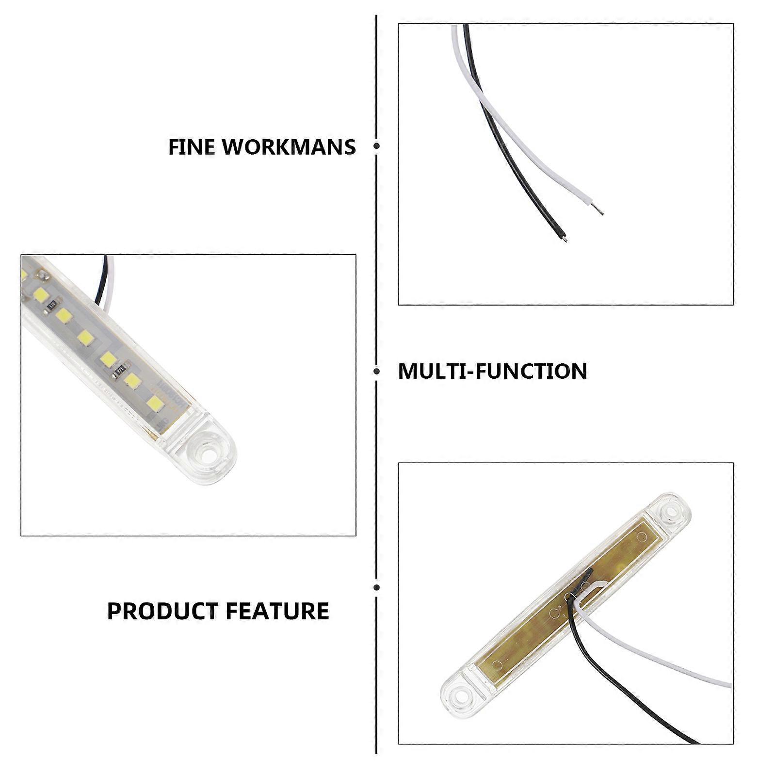 Rectangular Strip Tail Light for Trailer White Plastic Vehicle Lighting with Technology 10Pcs